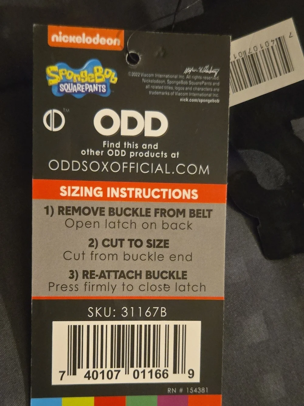 SpongeBob x DD Orange Graphic Web Belt